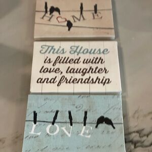 Charming Wall Decor Set with Inspirational Quotes